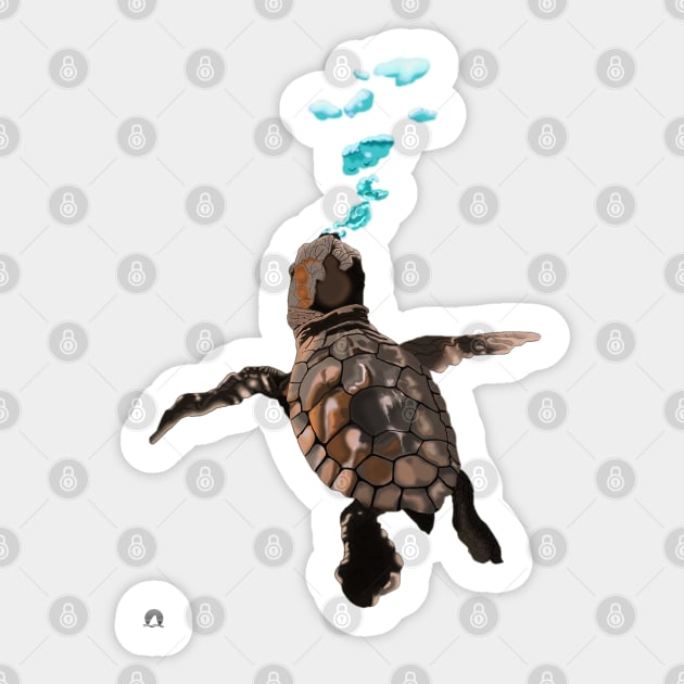 Baby Turtle Sticker by Fin Bay Designs 